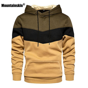 Men's Hoodies Color Striped Slim Hooded