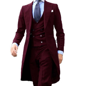 Arrivel Long Coat Designs Burgundy Men